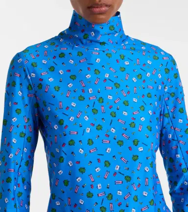 Moncler Genius x Naj-Oleari 3 Moncler Grenoble printed turtleneck ski top | Thumbnail 5