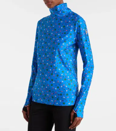 Moncler Genius x Naj-Oleari 3 Moncler Grenoble printed turtleneck ski top | Thumbnail 6