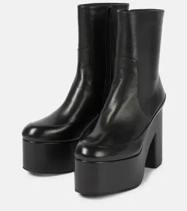 Dries Van Noten Leather platform ankle boots | Thumbnail 2