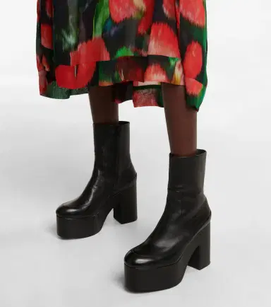 Dries Van Noten Leather platform ankle boots | Thumbnail 5