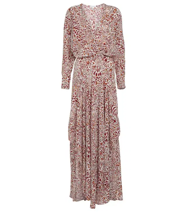 Poupette St Barth Ilona printed v-neck dress
