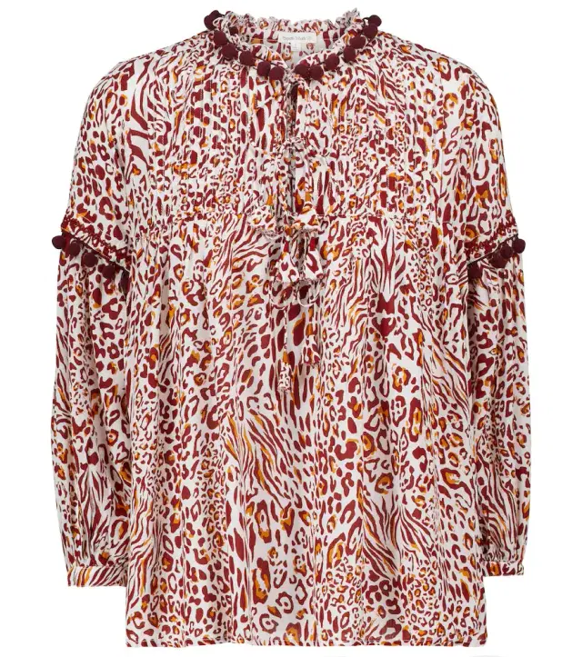 Poupette St Barth Clara leopard-print blouse