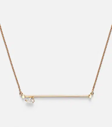 Repossi Serti Sur Vide 18kt rose gold necklace with diamond | Thumbnail 2 Repossi Serti Sur Vide 18kt rose gold necklace with diamond | Thumbnail 2
