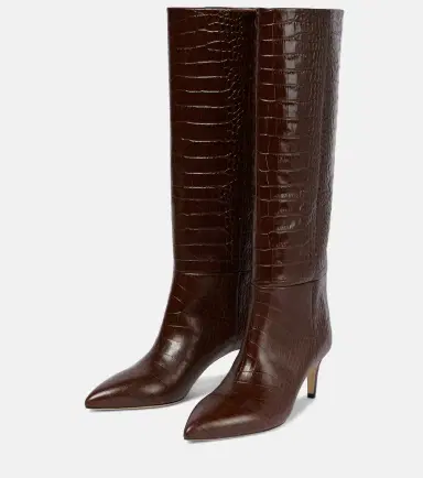 Paris Texas Croc-effect leather knee-high boots | Thumbnail 2