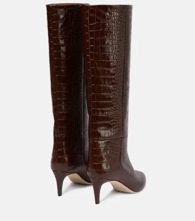 Paris Texas Croc-effect leather knee-high boots | Thumbnail 3