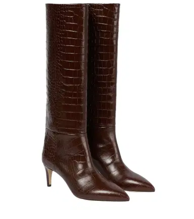 Paris Texas Croc-effect leather knee-high boots | Thumbnail 1