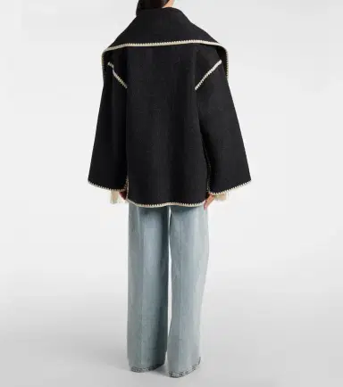 Toteme Embroidered wool-blend scarf jacket | Thumbnail 2 Toteme Embroidered wool-blend scarf jacket | Thumbnail 2
