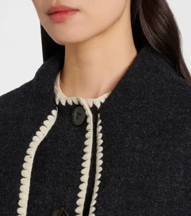 Toteme Embroidered wool-blend scarf jacket | Thumbnail 3 Toteme Embroidered wool-blend scarf jacket | Thumbnail 3