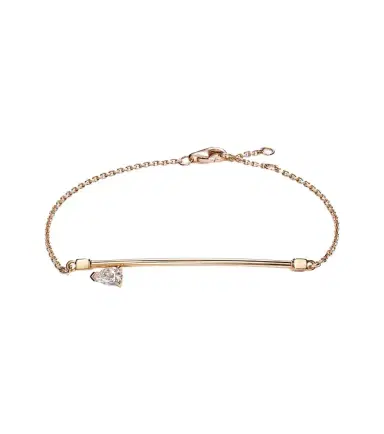 Repossi Serti Sur Vide 18kt rose gold bracelet with diamond | Thumbnail 1