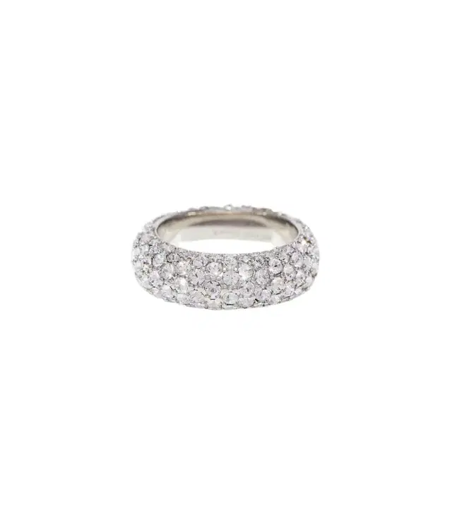 Amina Muaddi Cameron crystal-embellished ring