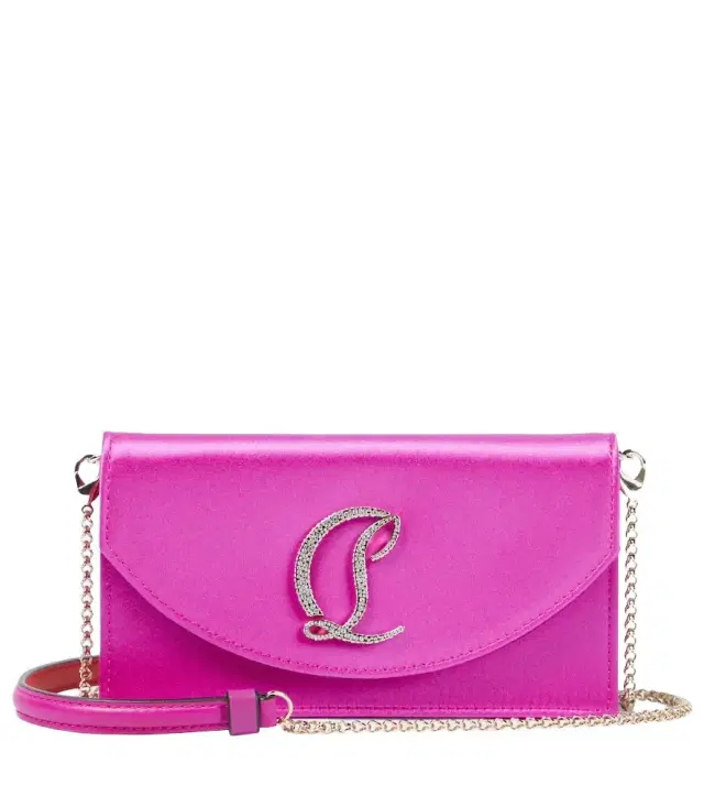Christian Louboutin Loubi54 satin clutch