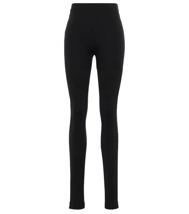 Zip high-rise leggings