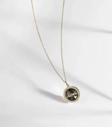 Sydney Evan Love 14kt yellow gold charm necklace | Thumbnail 4 Sydney Evan Love 14kt yellow gold charm necklace | Thumbnail 4