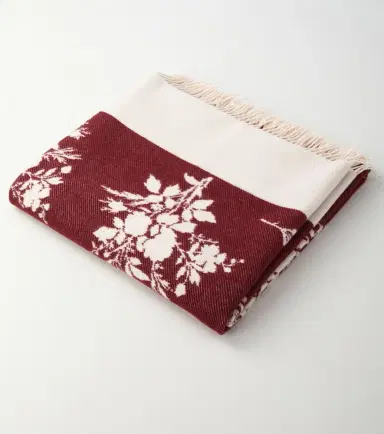 Erdem Floral jacquard wool-blend blanket | Thumbnail 5