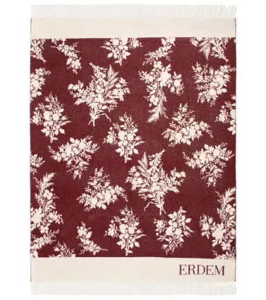 Erdem Floral jacquard wool-blend blanket | Thumbnail 1