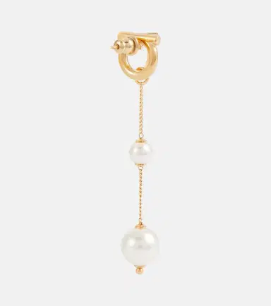 Ferragamo Gancini faux pearl drop earrings | Thumbnail 2 Ferragamo Gancini faux pearl drop earrings | Thumbnail 2