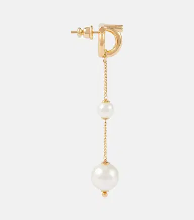 Ferragamo Gancini faux pearl drop earrings | Thumbnail 4 Ferragamo Gancini faux pearl drop earrings | Thumbnail 4