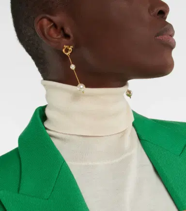 Ferragamo Gancini faux pearl drop earrings | Thumbnail 5 Ferragamo Gancini faux pearl drop earrings | Thumbnail 5