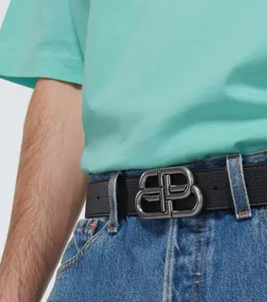 Balenciaga BB Large leather belt | Thumbnail 3