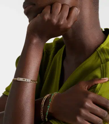 Sydney Evan Luck 14kt yellow gold chain bracelet | Thumbnail 3