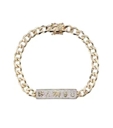 Sydney Evan Luck 14kt yellow gold chain bracelet | Thumbnail 1