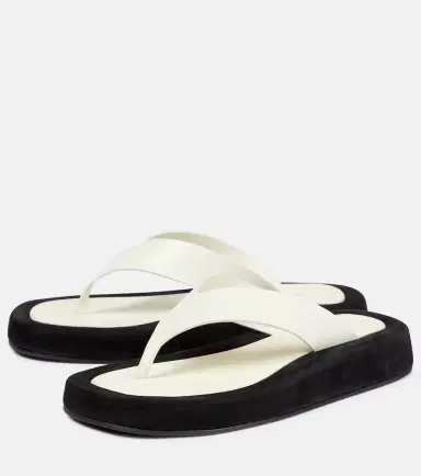 The Row Ginza leather and suede thong sandals | Thumbnail 3 The Row Ginza leather and suede thong sandals | Thumbnail 3