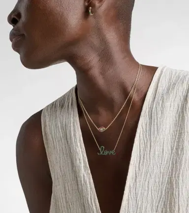 Sydney Evan Love 14kt gold necklace with diamonds | Thumbnail 5