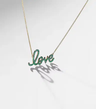 Sydney Evan Love 14kt gold necklace with diamonds | Thumbnail 6