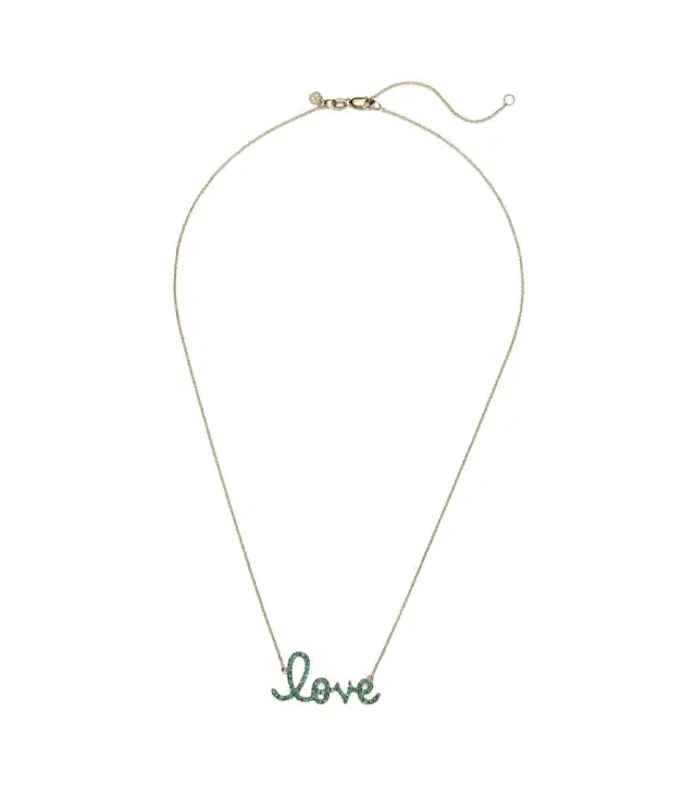 Sydney Evan Love 14kt gold necklace with diamonds