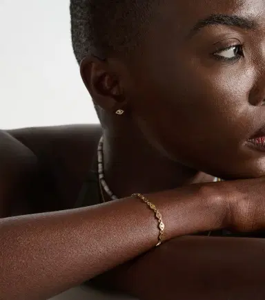 Sydney Evan Evil Eye 14kt gold bracelet | Thumbnail 3