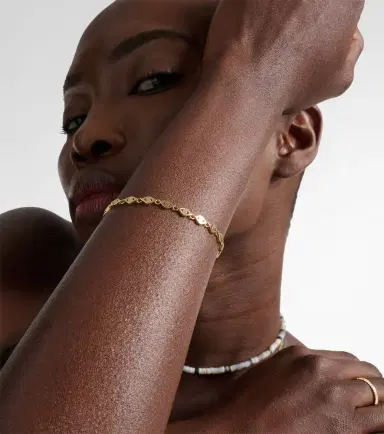 Sydney Evan Evil Eye 14kt gold bracelet | Thumbnail 4
