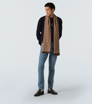 Gucci GG wool jacquard scarf | Thumbnail 2