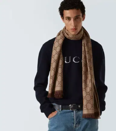 Gucci GG wool jacquard scarf | Thumbnail 3