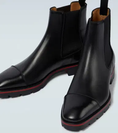 Christian Louboutin Melon leather Chelsea boots | Thumbnail 2 Christian Louboutin Melon leather Chelsea boots | Thumbnail 2