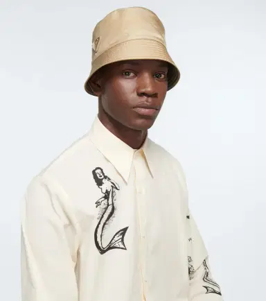 Prada Logo tab bucket hat | Thumbnail 4