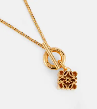 Loewe Anagram 24kt gold-plated sterling silver necklace | Thumbnail 3 Loewe Anagram 24kt gold-plated sterling silver necklace | Thumbnail 3