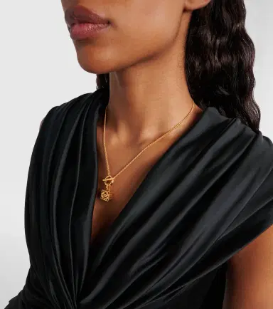 Loewe Anagram 24kt gold-plated sterling silver necklace | Thumbnail 4 Loewe Anagram 24kt gold-plated sterling silver necklace | Thumbnail 4