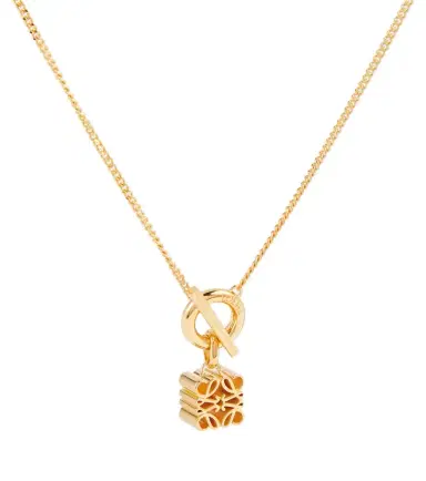 Loewe Anagram 24kt gold-plated sterling silver necklace | Thumbnail 1 Loewe Anagram 24kt gold-plated sterling silver necklace | Thumbnail 1
