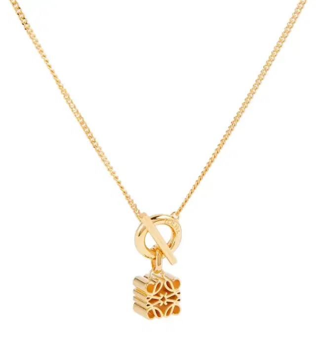 Loewe Anagram 24kt gold-plated sterling silver necklace
