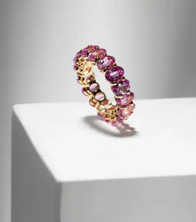 SHAY JEWELRY 18kt gold eternity ring with sapphires | Thumbnail 5