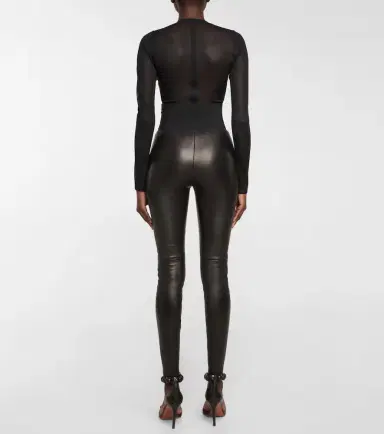 Alaïa Alaïa Belted high-rise leather leggings | Thumbnail 2