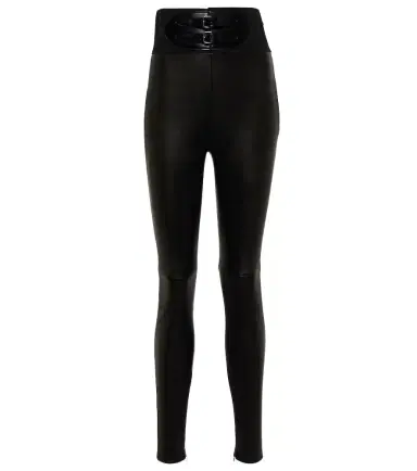 Alaïa Alaïa Belted high-rise leather leggings | Thumbnail 1