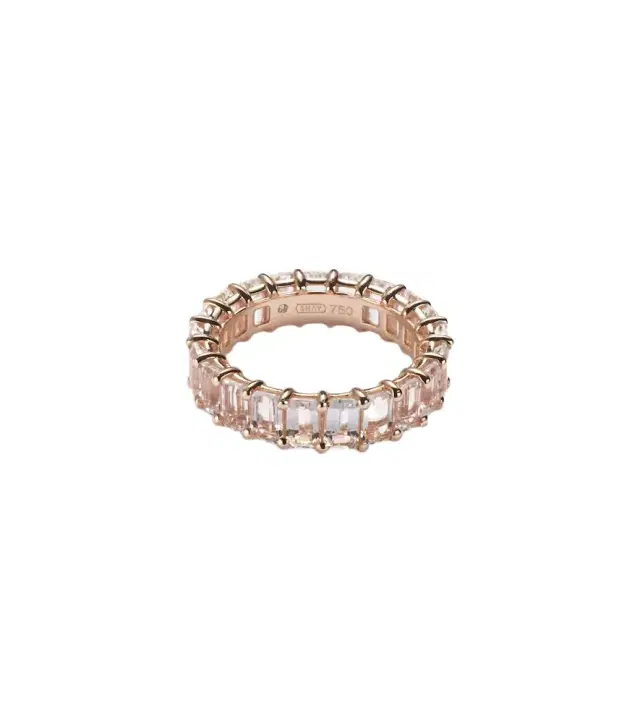 18kt rose gold eternity ring with topaz