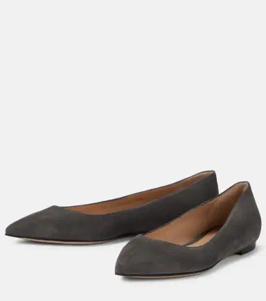 Gianvito Rossi Gianvito suede ballet flats | Thumbnail 4