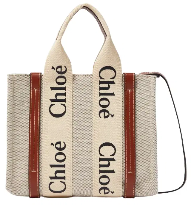 Chloé Woody Small canvas tote