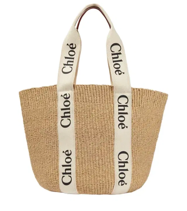 Chloé x Mifuko Woody Large raffia tote