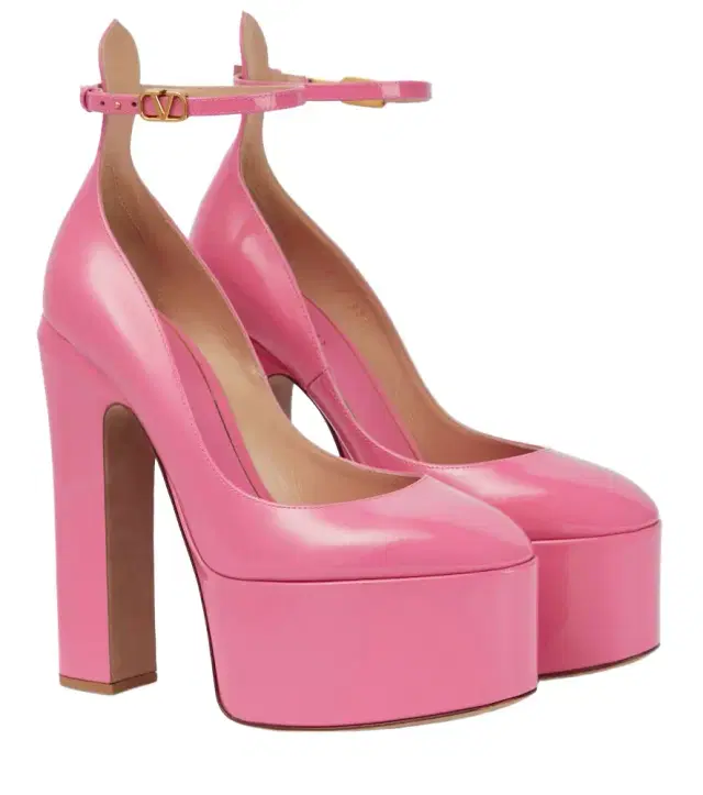 Valentino Garavani Tan-Go patent leather platform pumps