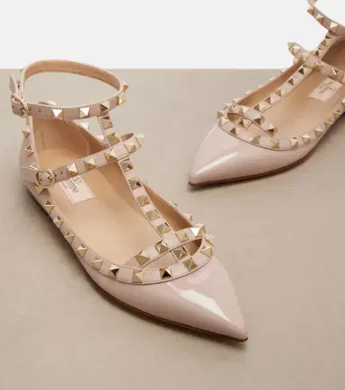 Valentino Garavani Rockstud patent leather ballet flats | Thumbnail 2