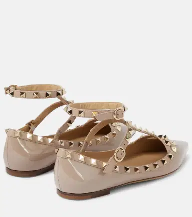 Valentino Garavani Rockstud patent leather ballet flats | Thumbnail 3