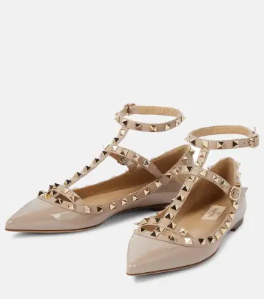 Valentino Garavani Rockstud patent leather ballet flats | Thumbnail 4
